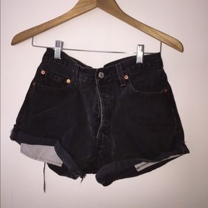 Levi's high waisted denim shorts